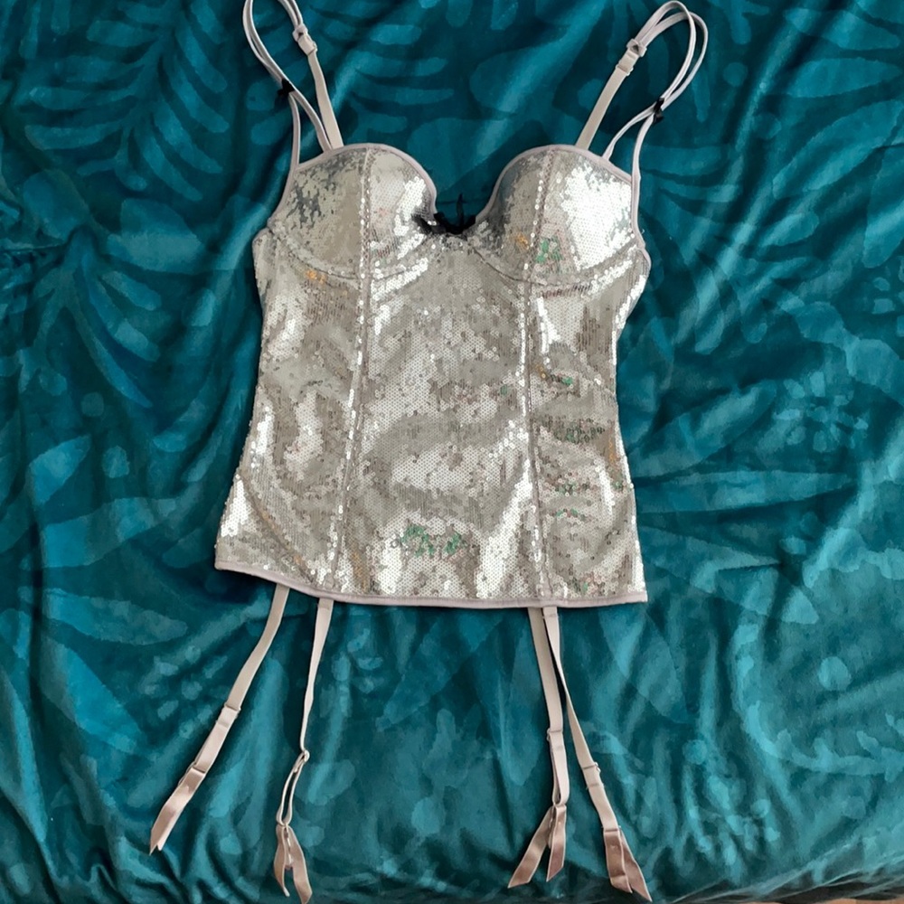 Victoria’s Secret Silver Sequin Corset